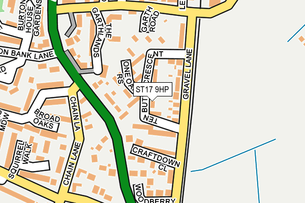 ST17 9HP map - OS OpenMap – Local (Ordnance Survey)