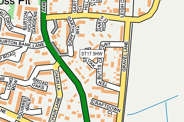 ST17 9HW map - OS OpenMap – Local (Ordnance Survey)