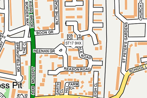 ST17 9HX map - OS OpenMap – Local (Ordnance Survey)