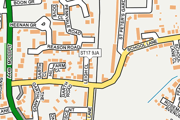 ST17 9JA map - OS OpenMap – Local (Ordnance Survey)