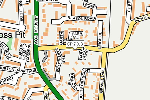 ST17 9JB map - OS OpenMap – Local (Ordnance Survey)