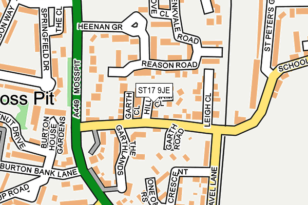ST17 9JE map - OS OpenMap – Local (Ordnance Survey)