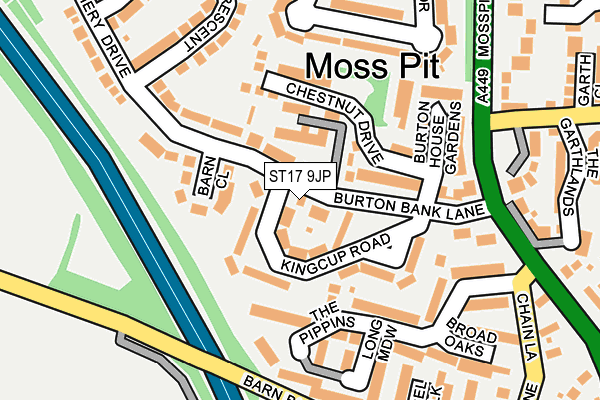 ST17 9JP map - OS OpenMap – Local (Ordnance Survey)