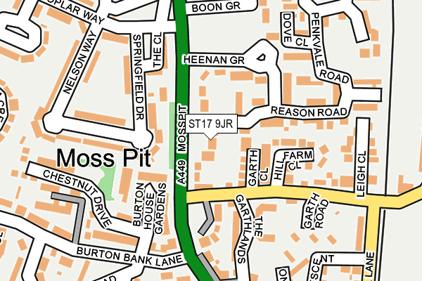 ST17 9JR map - OS OpenMap – Local (Ordnance Survey)