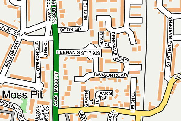 ST17 9JS map - OS OpenMap – Local (Ordnance Survey)