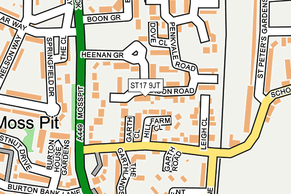 ST17 9JT map - OS OpenMap – Local (Ordnance Survey)