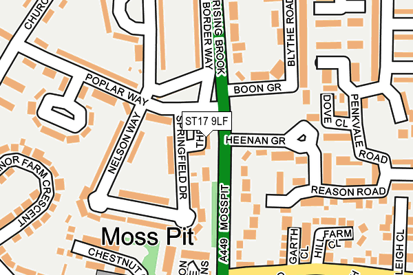 ST17 9LF map - OS OpenMap – Local (Ordnance Survey)
