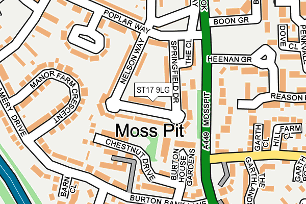 ST17 9LG map - OS OpenMap – Local (Ordnance Survey)