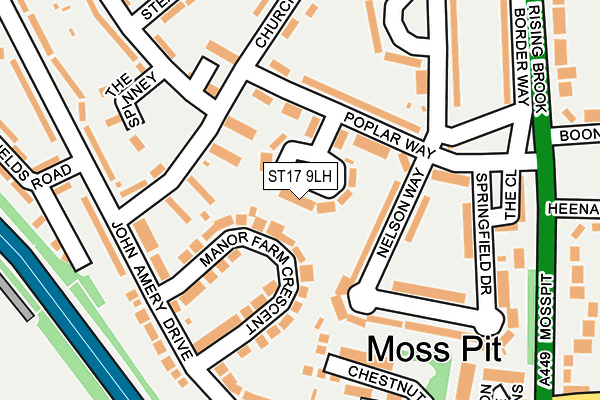 ST17 9LH map - OS OpenMap – Local (Ordnance Survey)