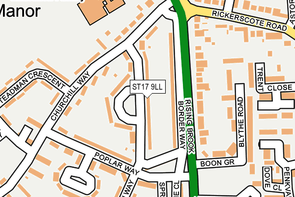 ST17 9LL map - OS OpenMap – Local (Ordnance Survey)