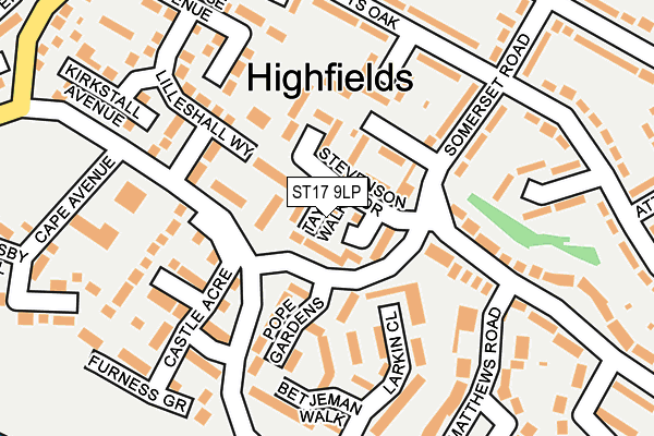 ST17 9LP map - OS OpenMap – Local (Ordnance Survey)