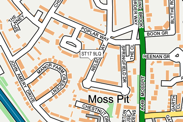 ST17 9LQ map - OS OpenMap – Local (Ordnance Survey)