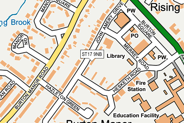 ST17 9NB map - OS OpenMap – Local (Ordnance Survey)