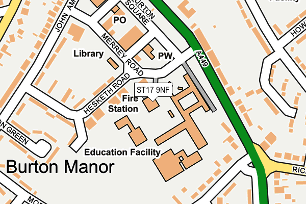 ST17 9NF map - OS OpenMap – Local (Ordnance Survey)
