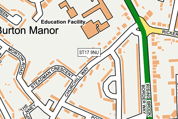 ST17 9NU map - OS OpenMap – Local (Ordnance Survey)