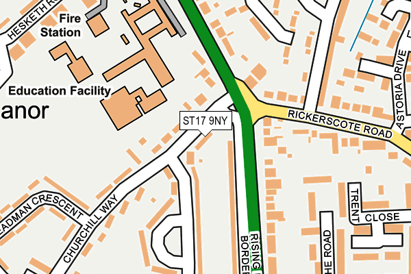 ST17 9NY map - OS OpenMap – Local (Ordnance Survey)
