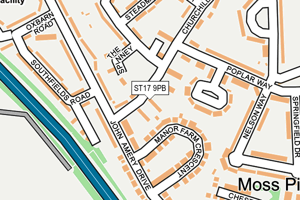 ST17 9PB map - OS OpenMap – Local (Ordnance Survey)