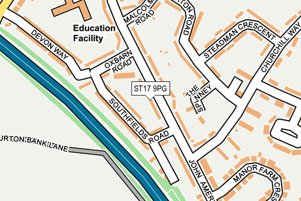 ST17 9PG map - OS OpenMap – Local (Ordnance Survey)