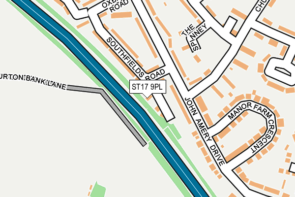 ST17 9PL map - OS OpenMap – Local (Ordnance Survey)