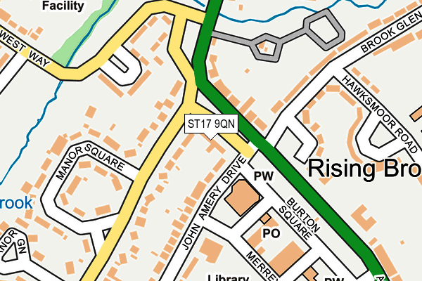 ST17 9QN map - OS OpenMap – Local (Ordnance Survey)