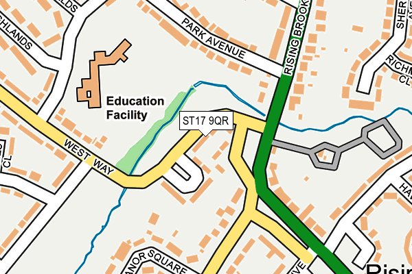 ST17 9QR map - OS OpenMap – Local (Ordnance Survey)
