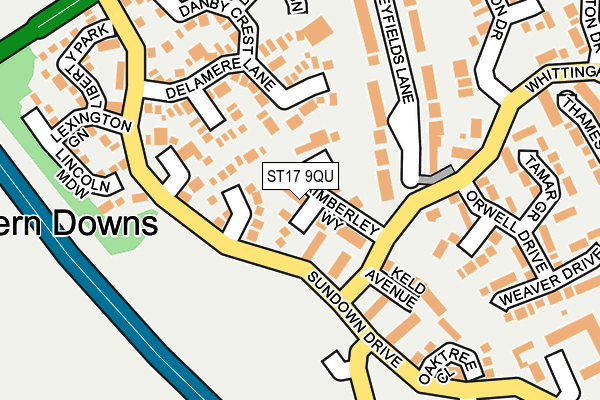 ST17 9QU map - OS OpenMap – Local (Ordnance Survey)