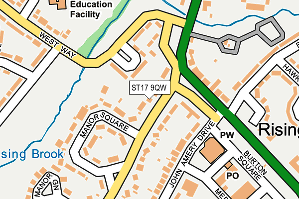 ST17 9QW map - OS OpenMap – Local (Ordnance Survey)