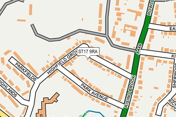 ST17 9RA map - OS OpenMap – Local (Ordnance Survey)