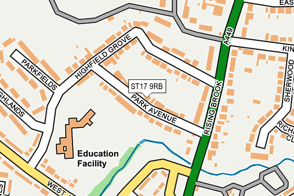 ST17 9RB map - OS OpenMap – Local (Ordnance Survey)