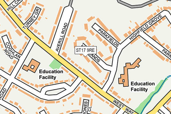 ST17 9RE map - OS OpenMap – Local (Ordnance Survey)