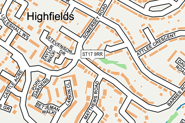 ST17 9RR map - OS OpenMap – Local (Ordnance Survey)