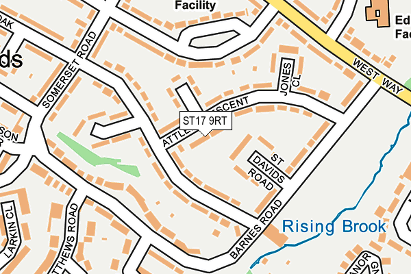 ST17 9RT map - OS OpenMap – Local (Ordnance Survey)