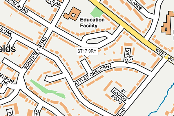 ST17 9RY map - OS OpenMap – Local (Ordnance Survey)