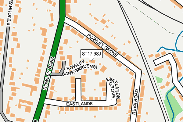 ST17 9SJ map - OS OpenMap – Local (Ordnance Survey)