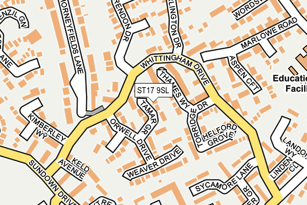 ST17 9SL map - OS OpenMap – Local (Ordnance Survey)