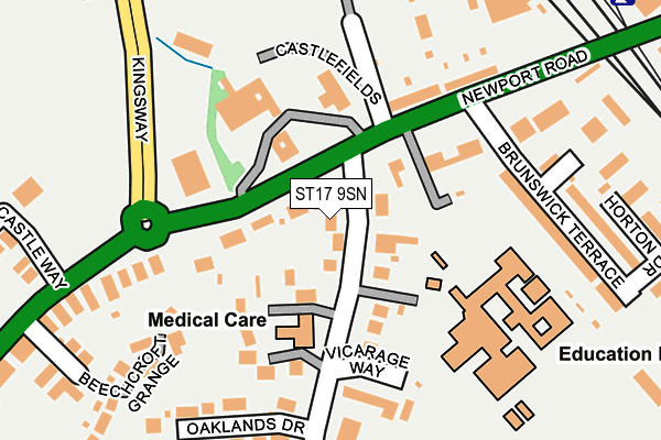 ST17 9SN map - OS OpenMap – Local (Ordnance Survey)