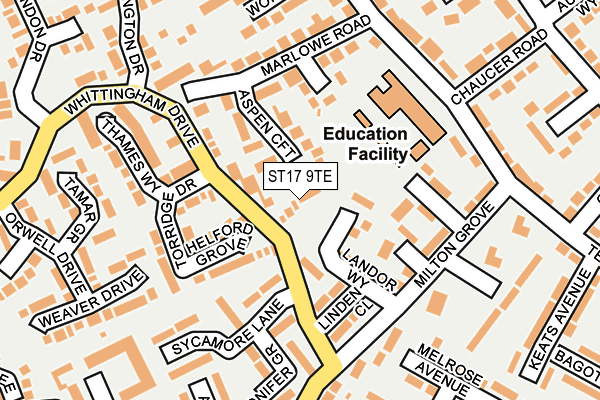 ST17 9TE map - OS OpenMap – Local (Ordnance Survey)