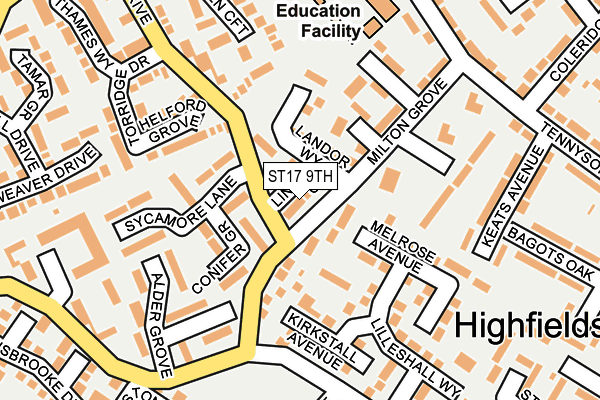 ST17 9TH map - OS OpenMap – Local (Ordnance Survey)