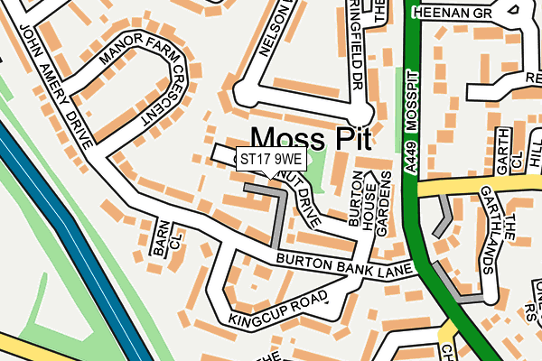 ST17 9WE map - OS OpenMap – Local (Ordnance Survey)