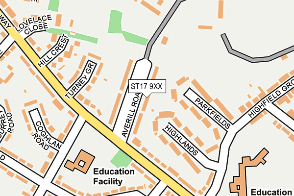 ST17 9XX map - OS OpenMap – Local (Ordnance Survey)