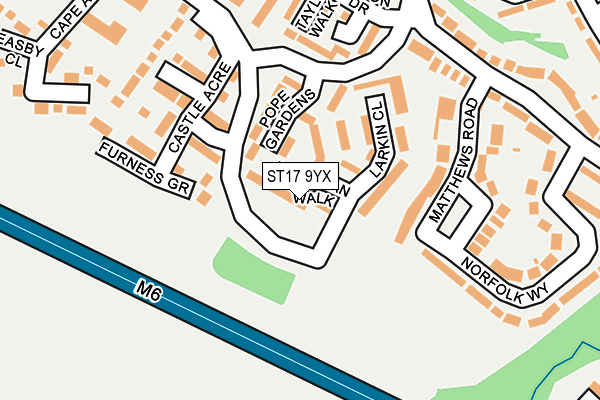 ST17 9YX map - OS OpenMap – Local (Ordnance Survey)