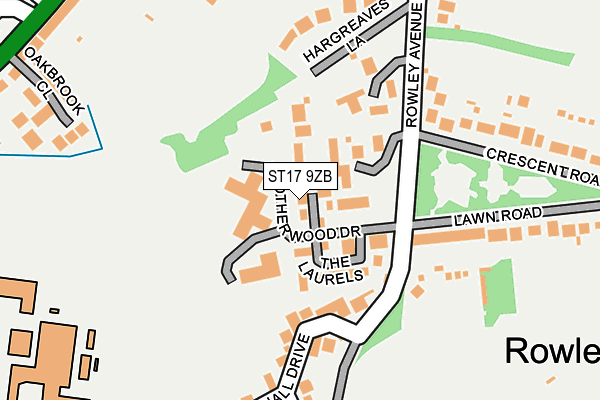 ST17 9ZB map - OS OpenMap – Local (Ordnance Survey)