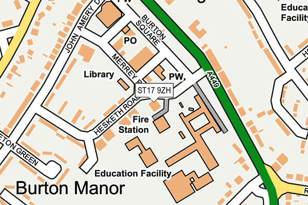 ST17 9ZH map - OS OpenMap – Local (Ordnance Survey)