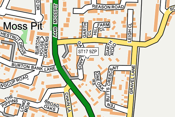ST17 9ZP map - OS OpenMap – Local (Ordnance Survey)
