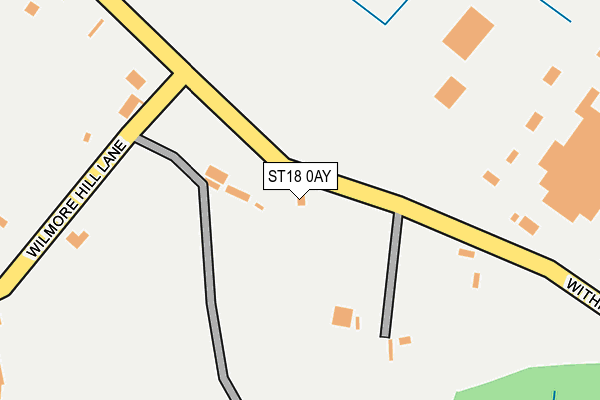 ST18 0AY map - OS OpenMap – Local (Ordnance Survey)