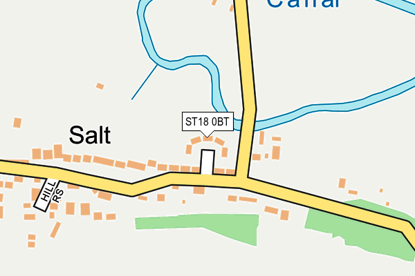 ST18 0BT map - OS OpenMap – Local (Ordnance Survey)