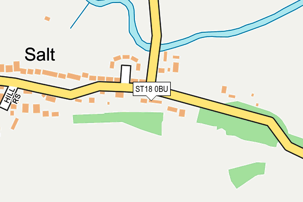 ST18 0BU map - OS OpenMap – Local (Ordnance Survey)