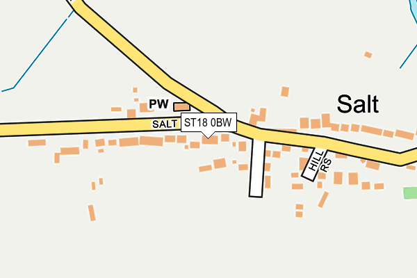 ST18 0BW map - OS OpenMap – Local (Ordnance Survey)