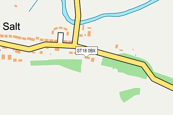 ST18 0BX map - OS OpenMap – Local (Ordnance Survey)