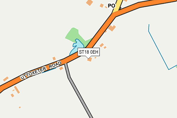 ST18 0EH map - OS OpenMap – Local (Ordnance Survey)